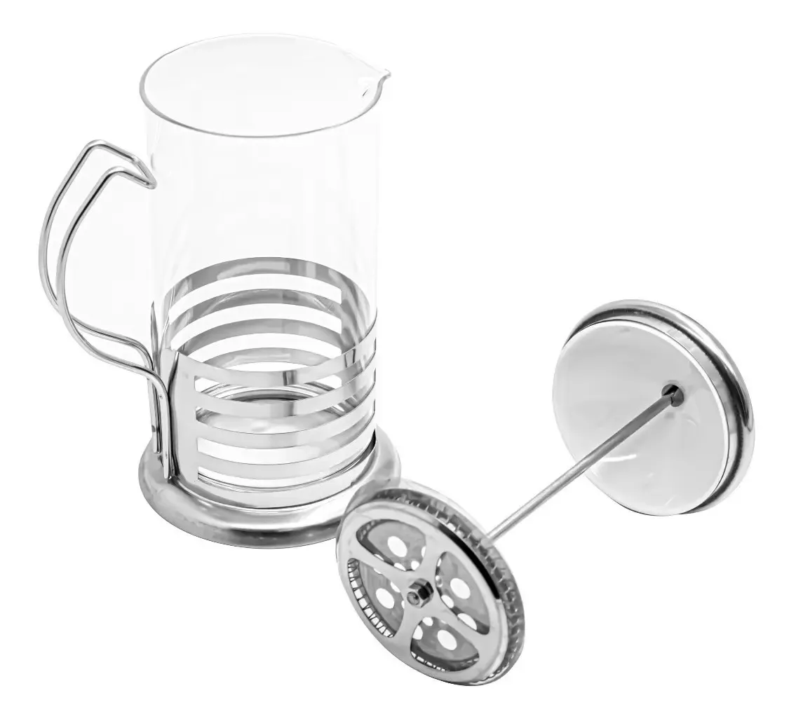 Cafetera Prensa Francesa 1000 Ml Con Embolo De Acero Vidrio - imagen 2