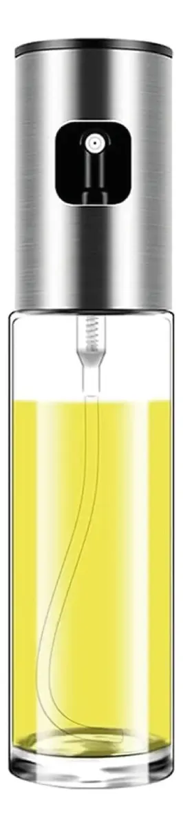 Aceitera Spray Pulverizador de Vidrio con tapa metalizada