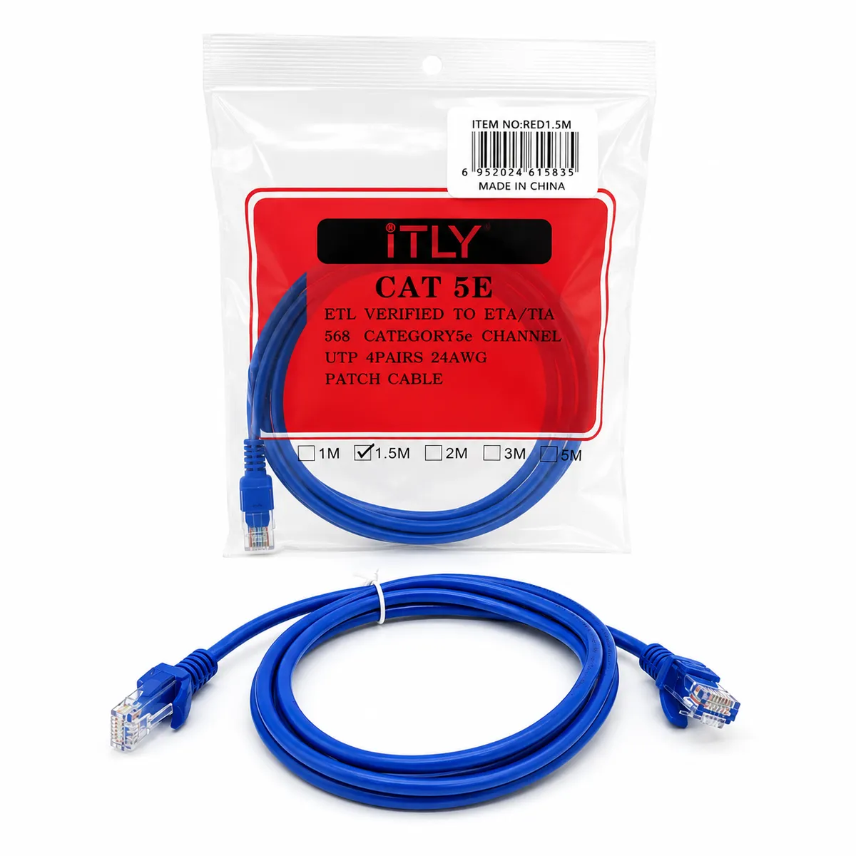 CABLE DE RED RJ45 CAT5 E X 1,5 METROS