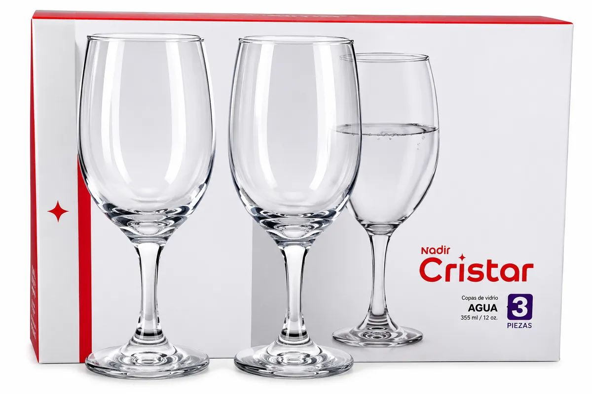 COPAS DE AGUA O VINO X 3