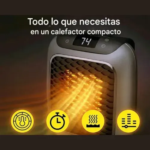 Caloventor Electrico Mini Estufa Enchufe Pared 800w - imagen 3