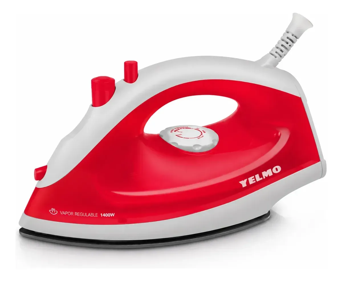 Plancha A Vapor Yelmo Pl-3170 Suela Antiadherente 1400w Roja