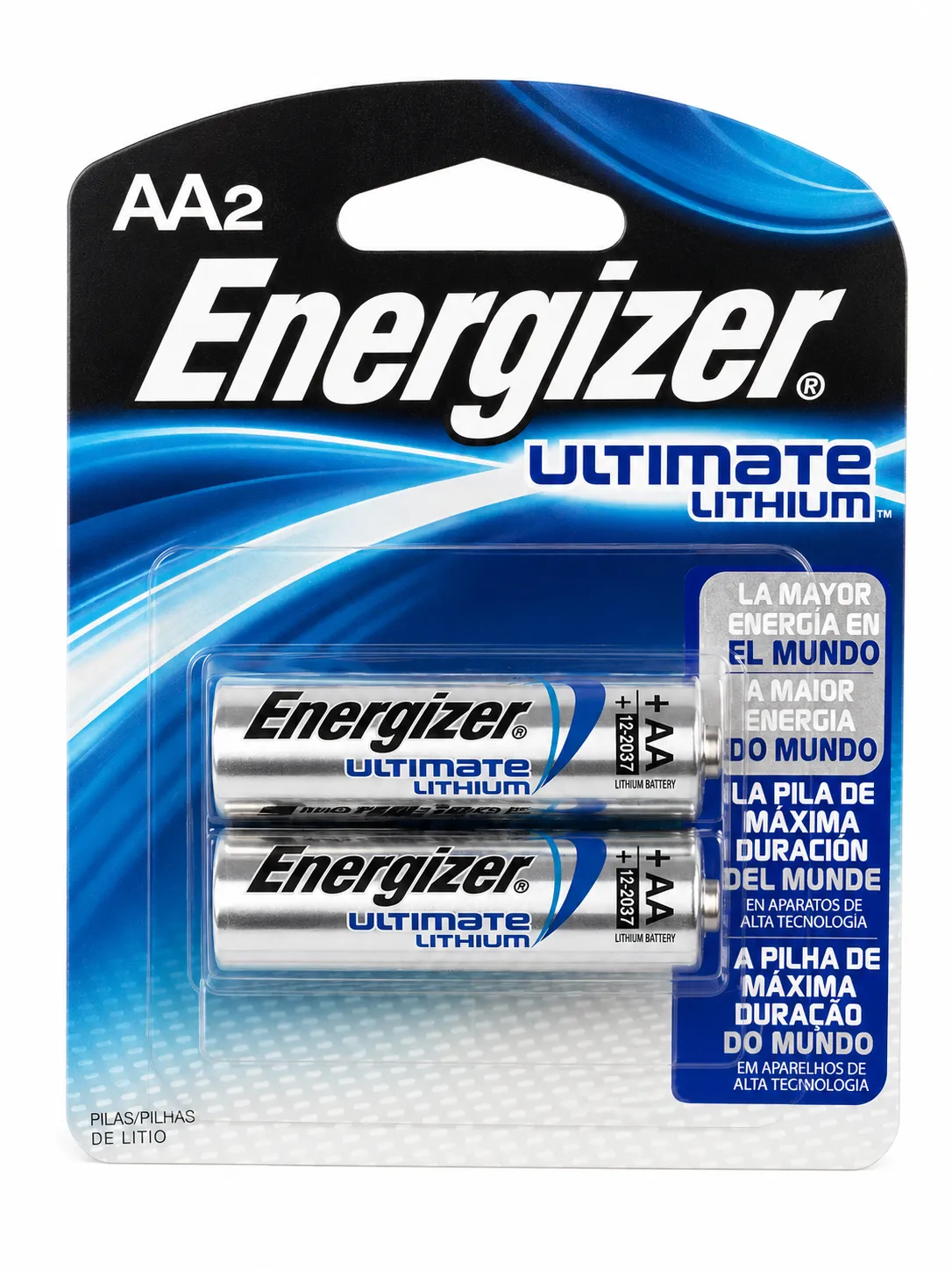 Pila Aa X2 Lithium Litio Energizer Ultimate + Rendimiento