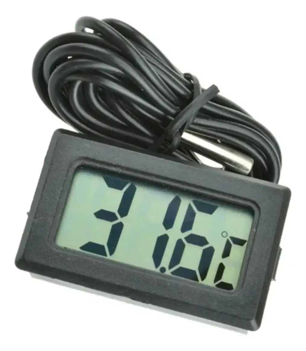 Termómetro Digital Nevera Pantalla LCD Cable 1M Rango -50 a 100°C - imagen 2