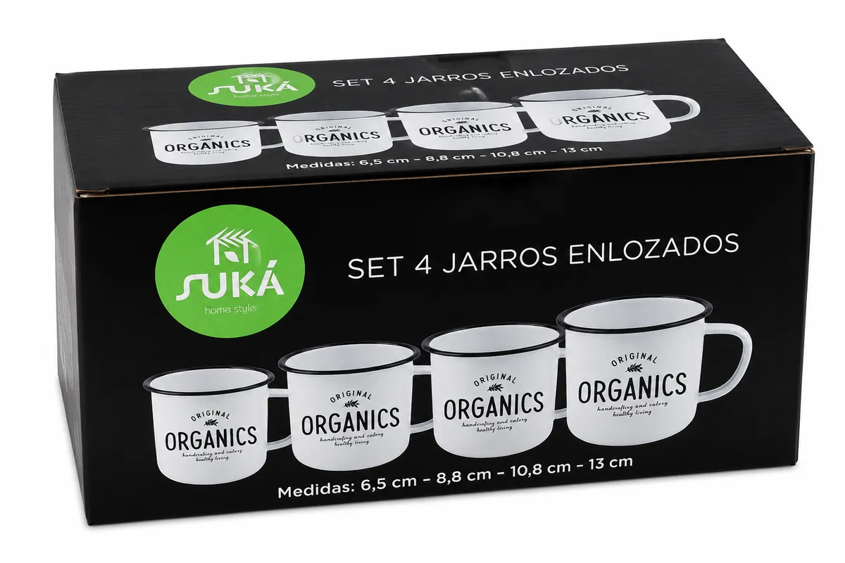 SET DE JARROS X 4 SUKA ENLOZADOS