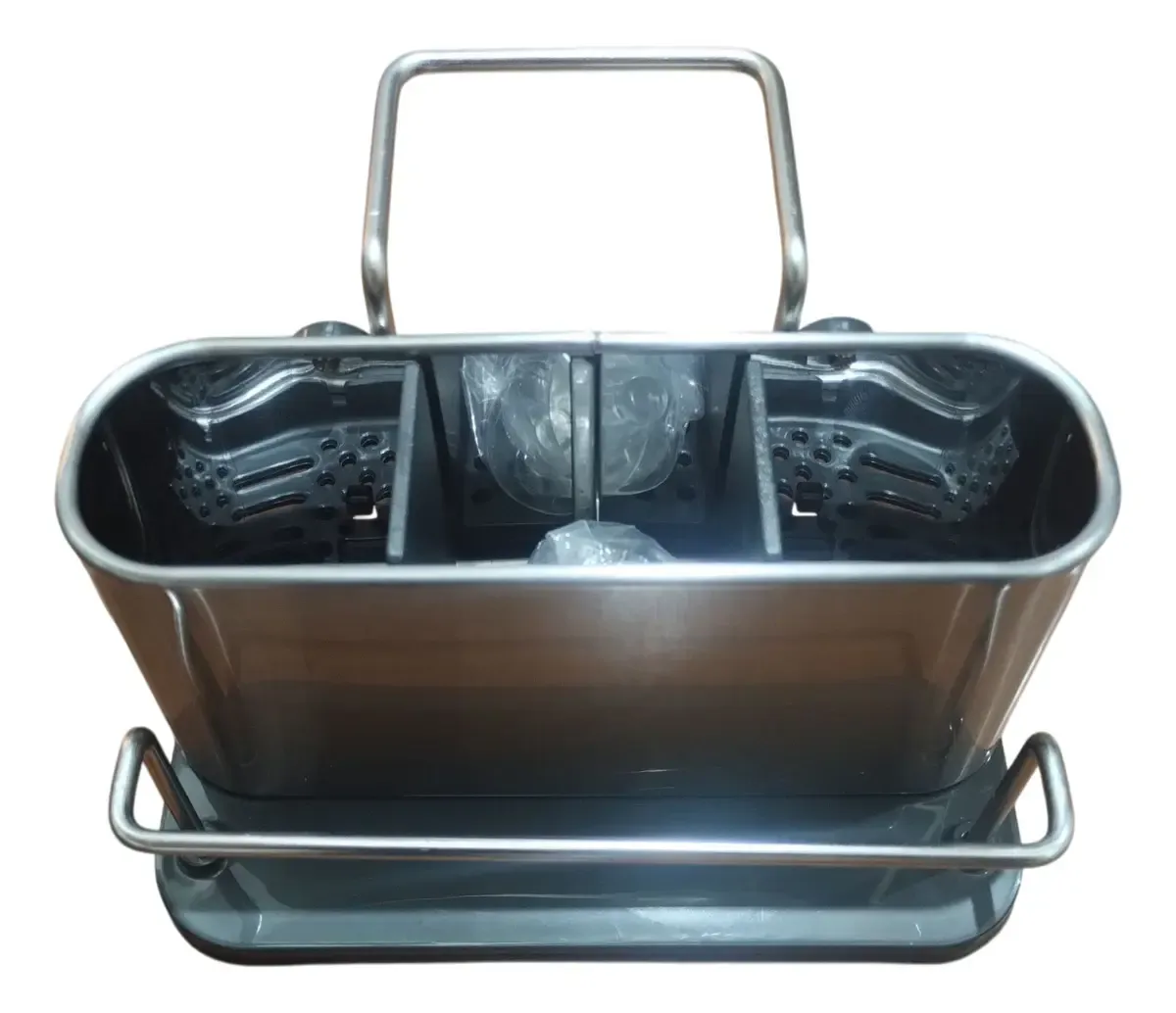 Organizador Bacha Colgante Acero Inox Suka Cocina Sopapa Color Plateado - imagen 2