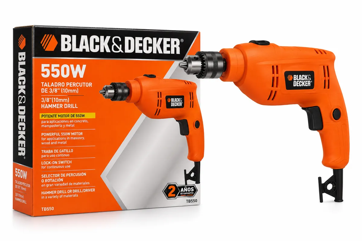 TALADRO PERCUTOR 10 MM.   550 W. BLACK & DECKER