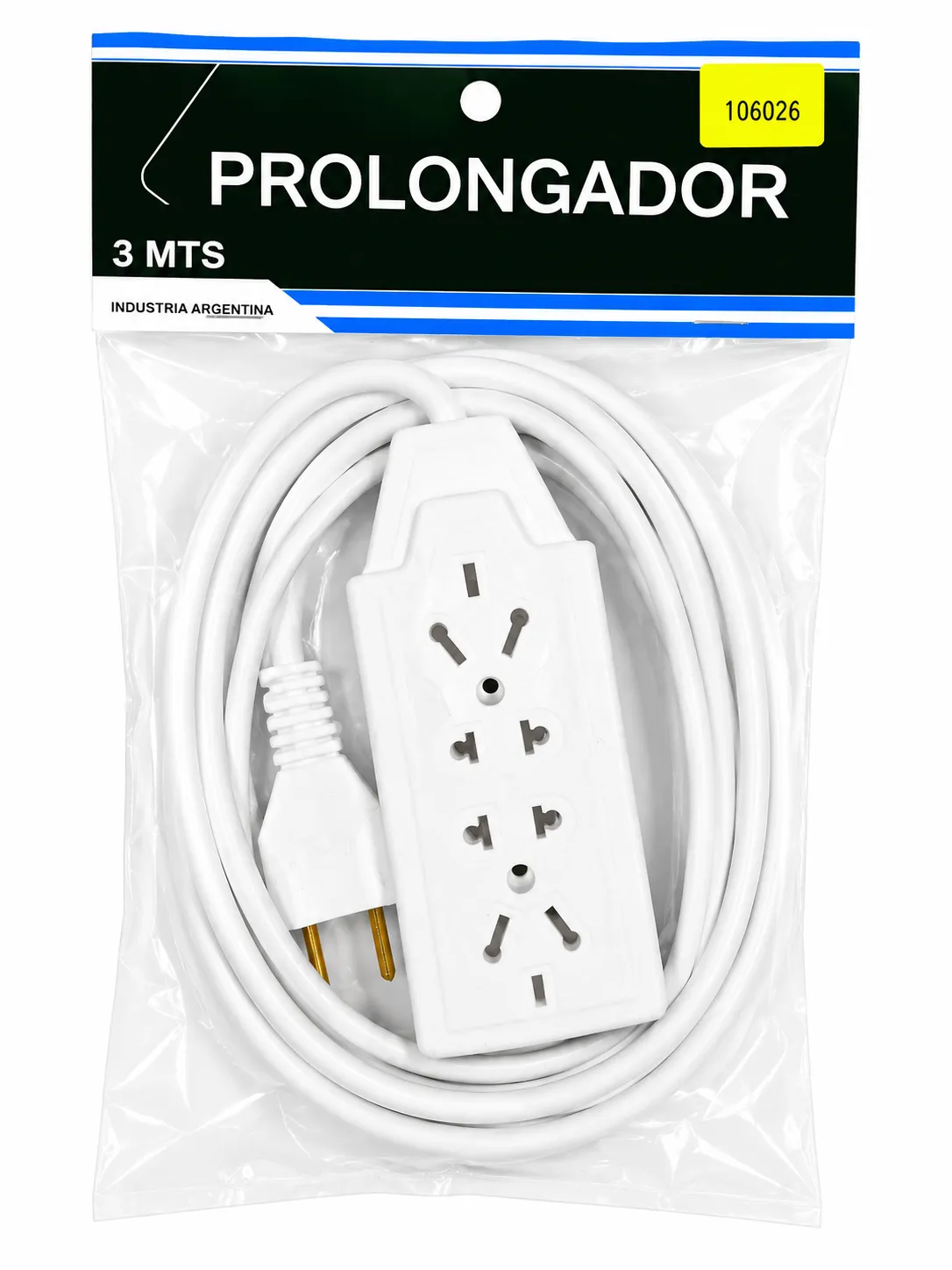 ZAPATILLA BIPOLAR C/PROLONGADOR   3 MTS.  `KWC`