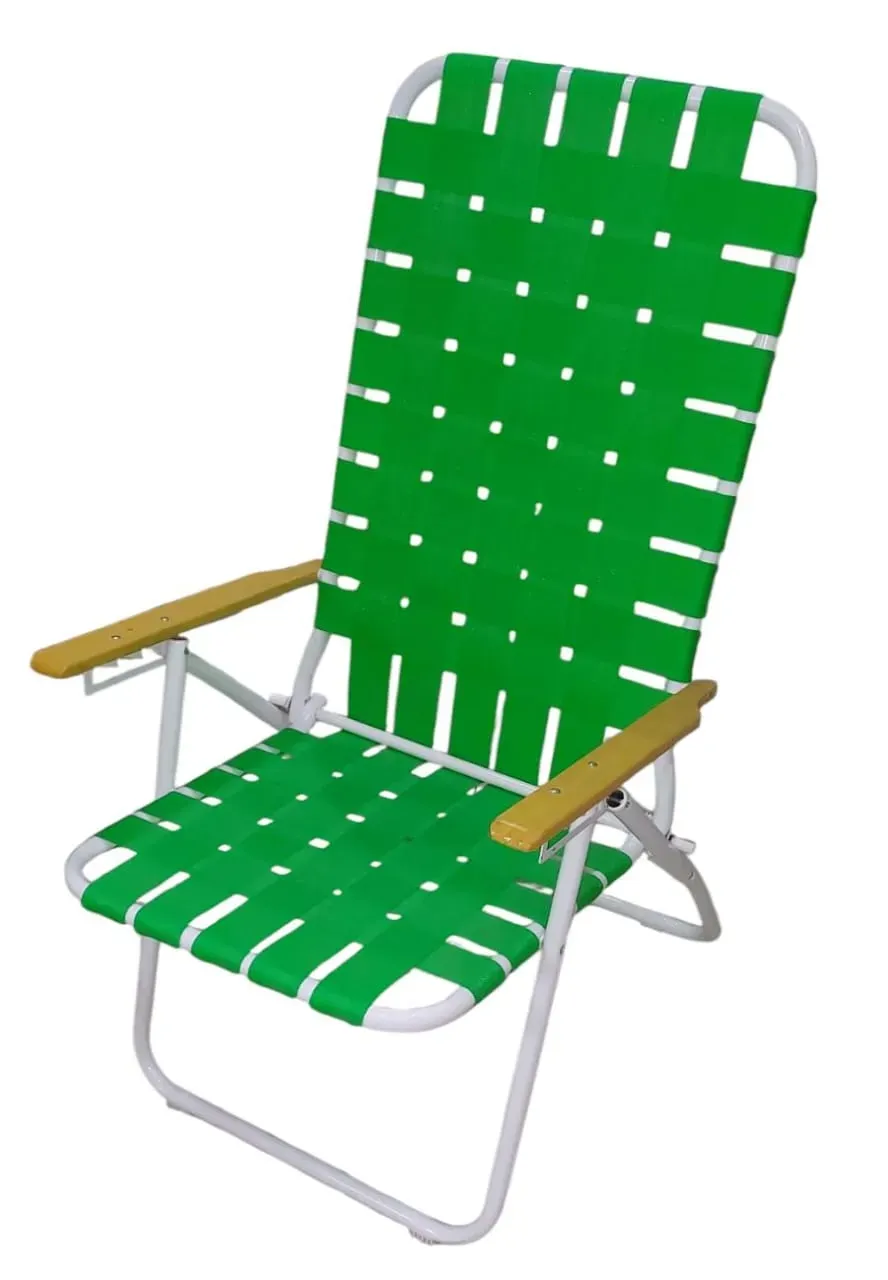 Reposera plegable 5 posiciones color verde claro