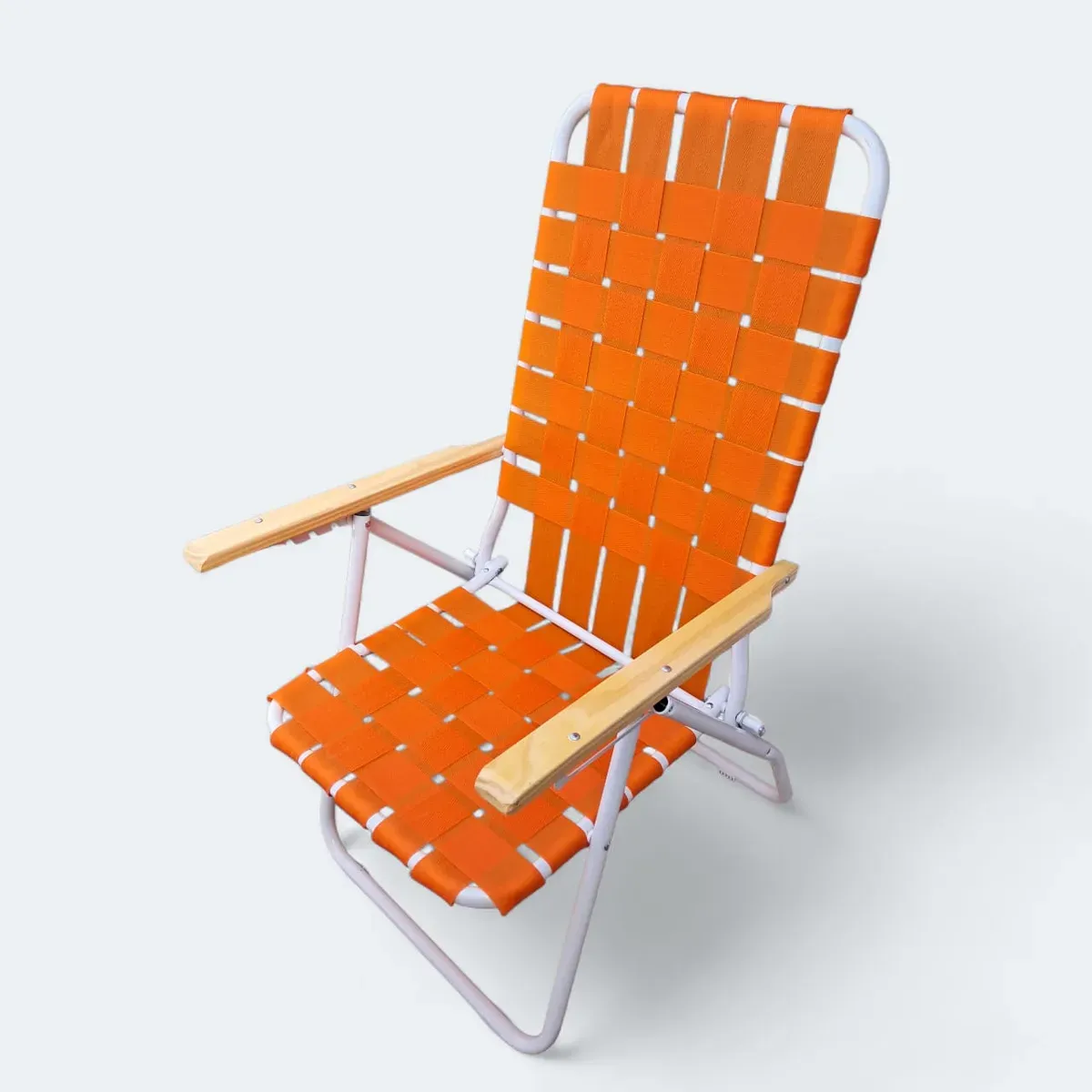 Reposera plegable 5 posiciones color naranja