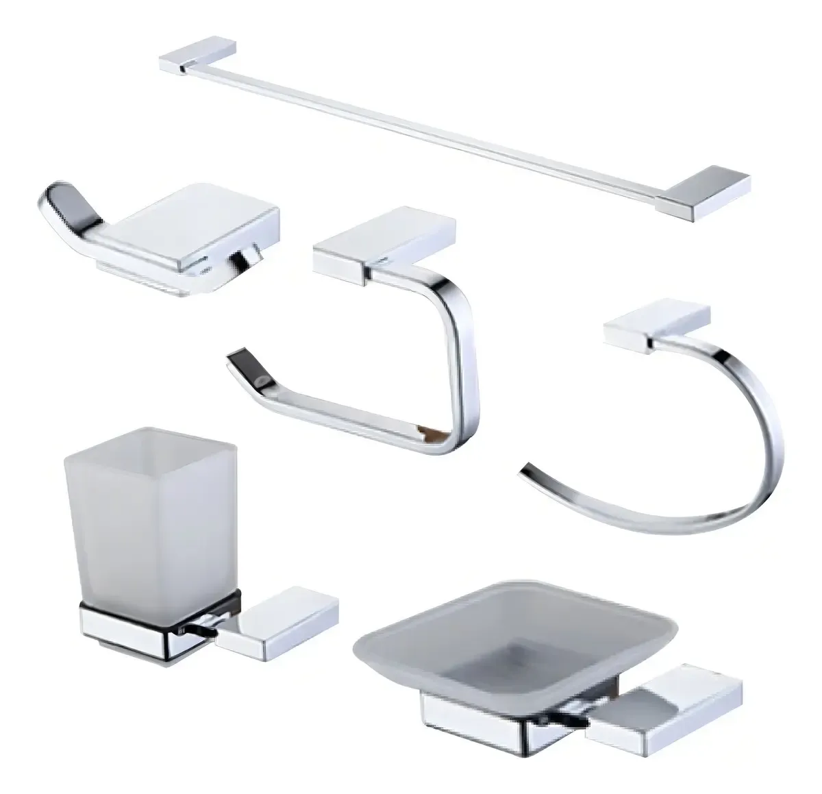 Kit Accesorios Peirano 6 Piezas Linea 13000 Cod 13006 Cromo
