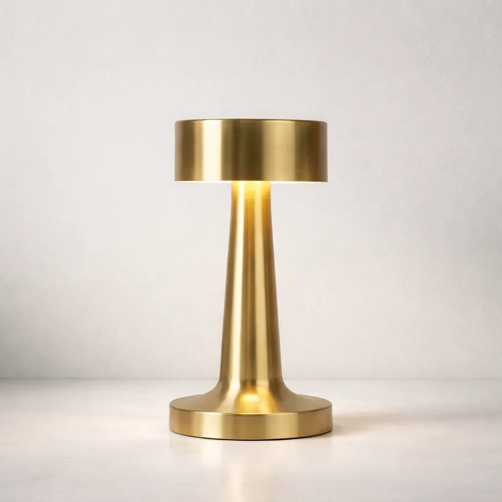 Velador Led Táctil Recargable Usb Dorado