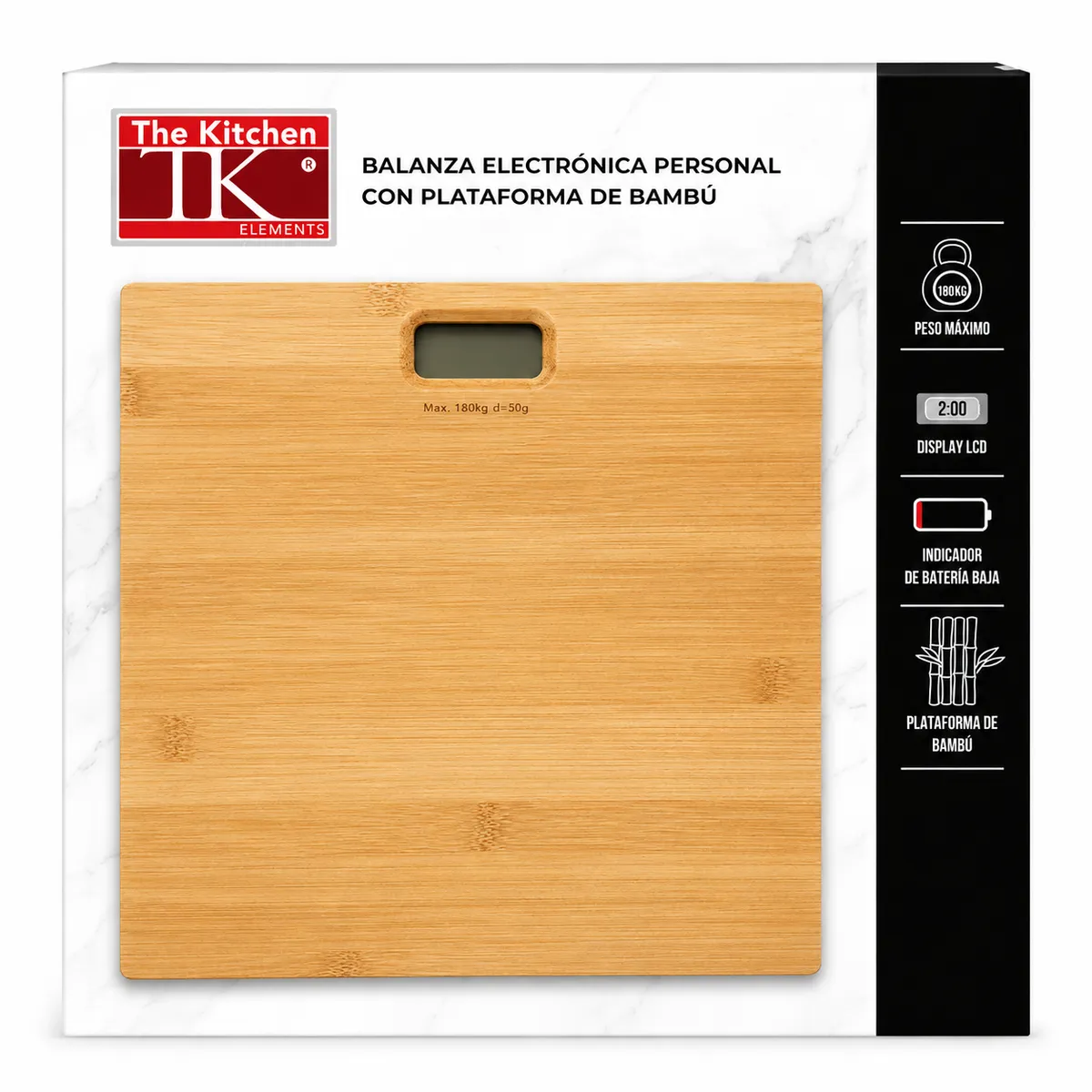 BALANZA PERSONAL BAMBOO 180 KG