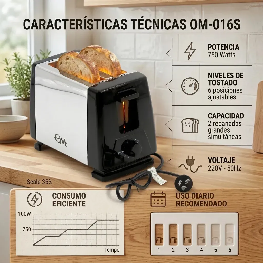 TOSTADORA OM 016S - imagen 3
