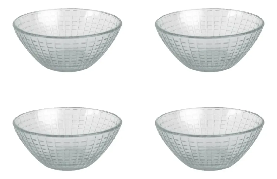 Ensaladera + 4 Compoteras Firenze Durax Pack X 5 Color TRANSPARENTE - imagen 3