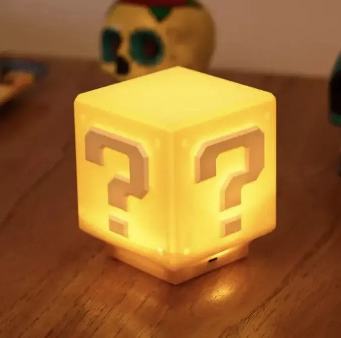Lampara Cubo Mario Bros Velador Led Interactiva Luz Y Sonido - imagen 3