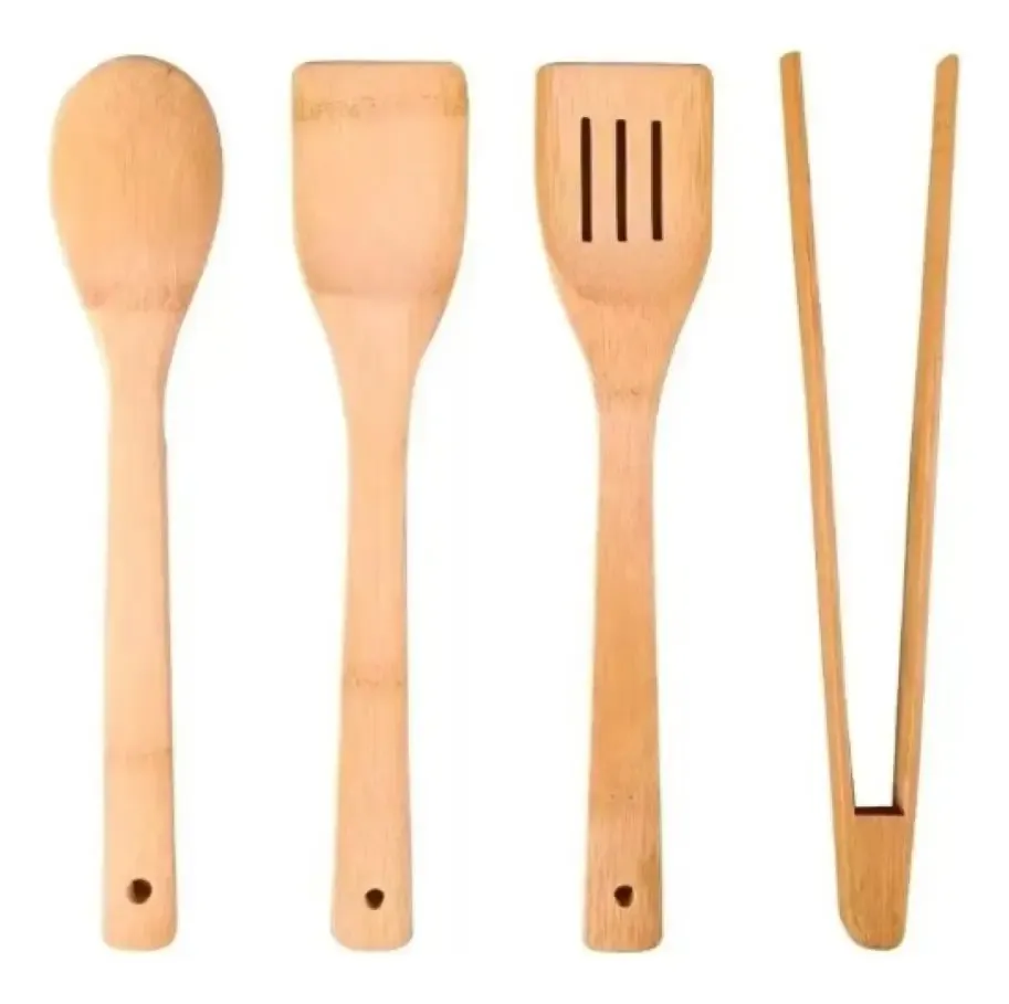 set de utensillos de bamboo