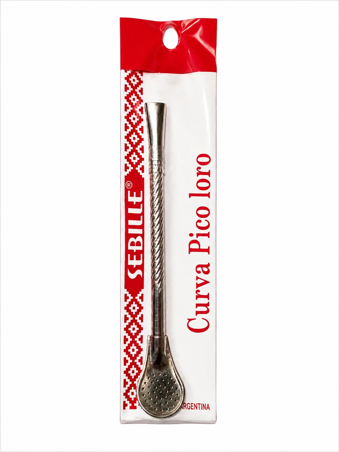 bombilla ancha curva torneada 18 cm sebille