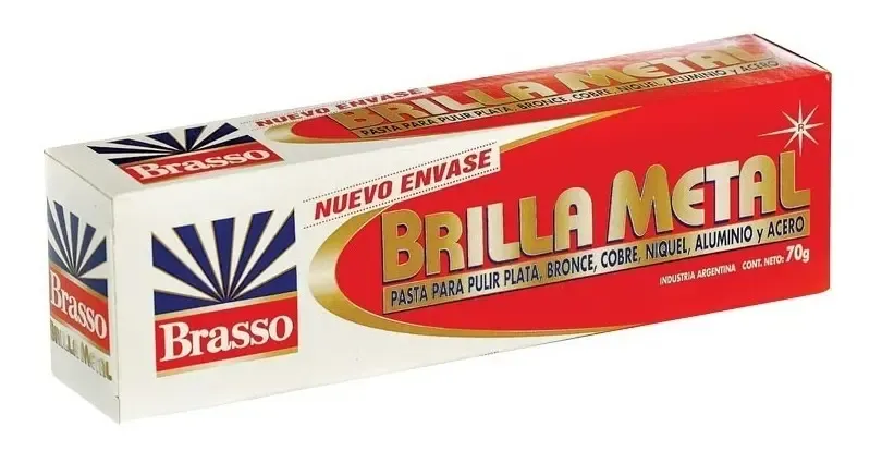 Crema Para Pulir Brasso Brilla Metal Tubo Depresible De 70g