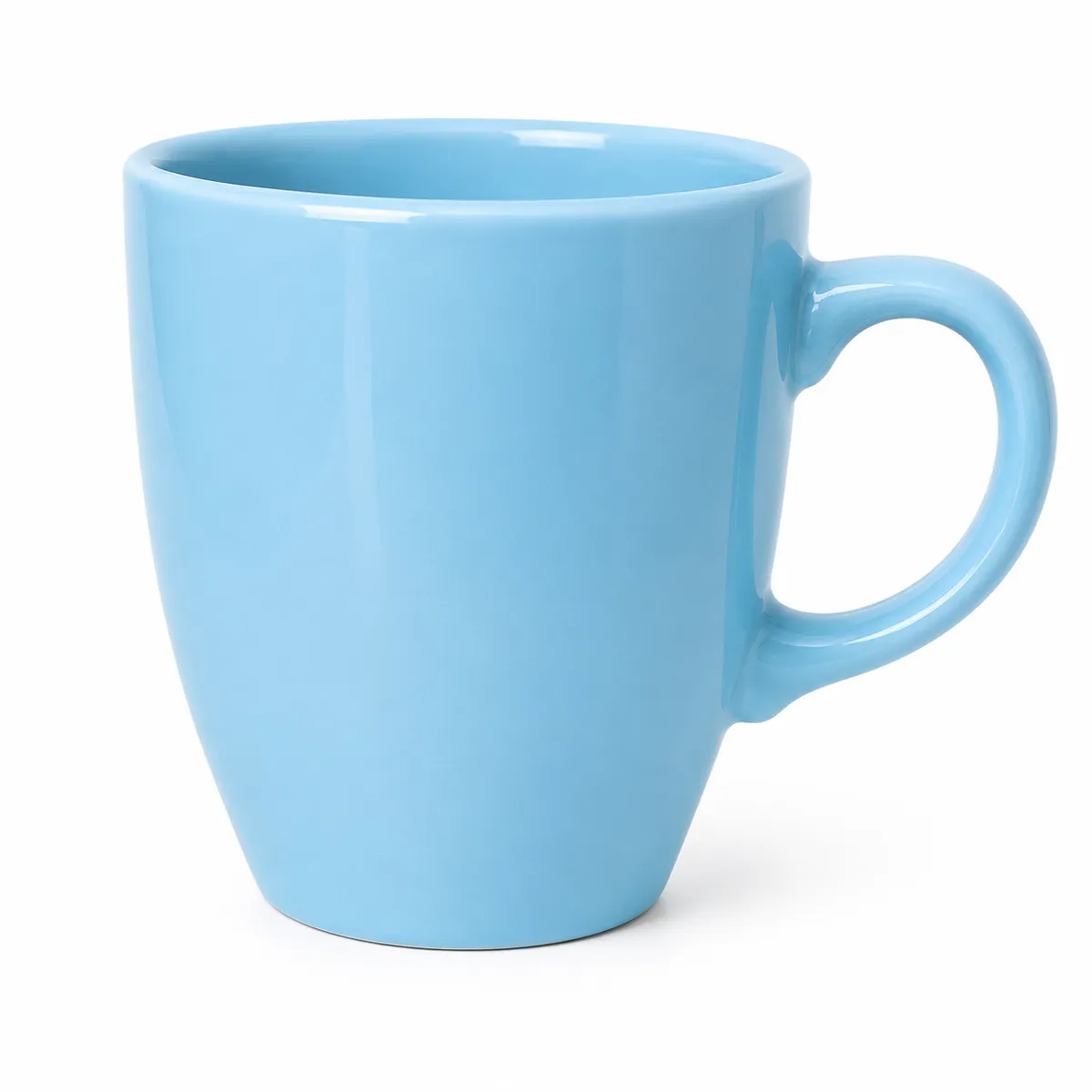 taza mug cafe vidrio celeste