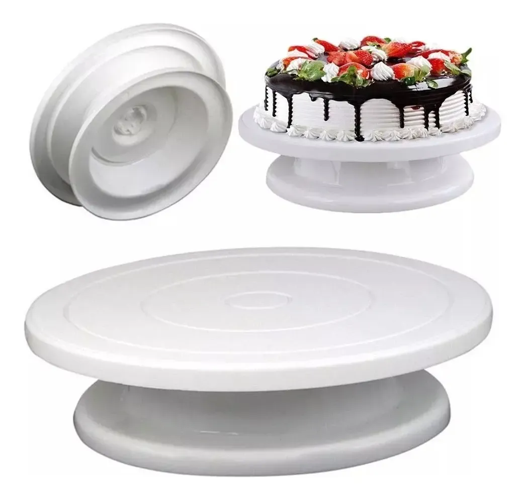 Plato Para Tortas Con Base Giratorio 360° 28 cm Repostería