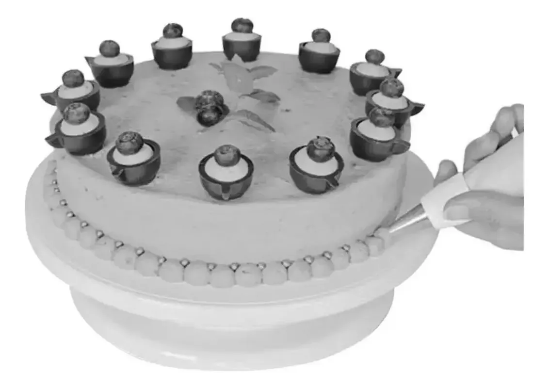 Plato Para Tortas Con Base Giratorio 360° 28 cm Repostería - imagen 2