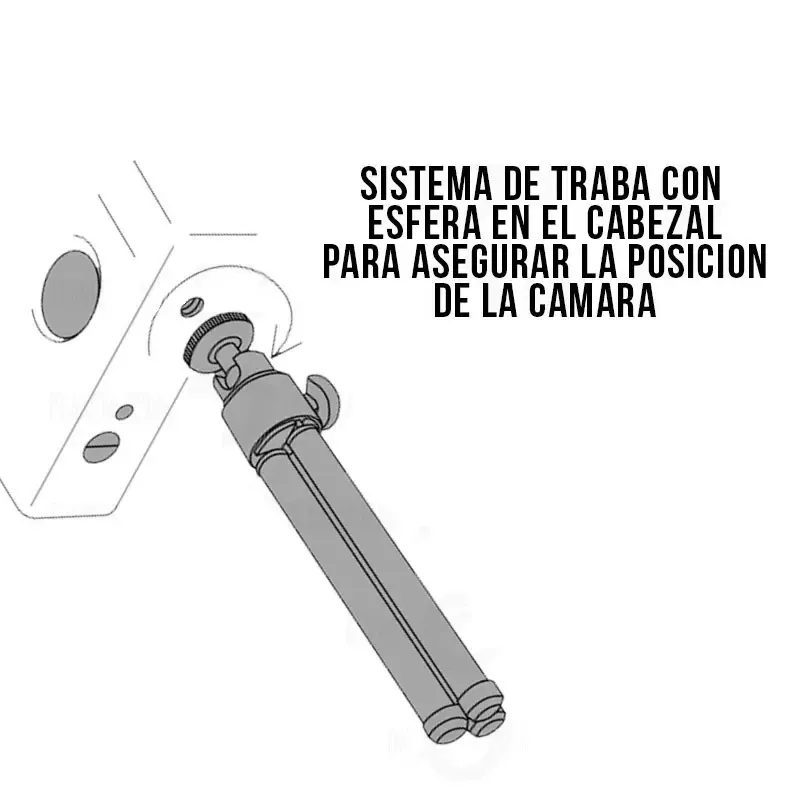 TRIPODE 27 CM PARA CAMARAS DIGITALES COMPACTAS O PARA SOPORTE DE CELULAR DAZA - imagen 3