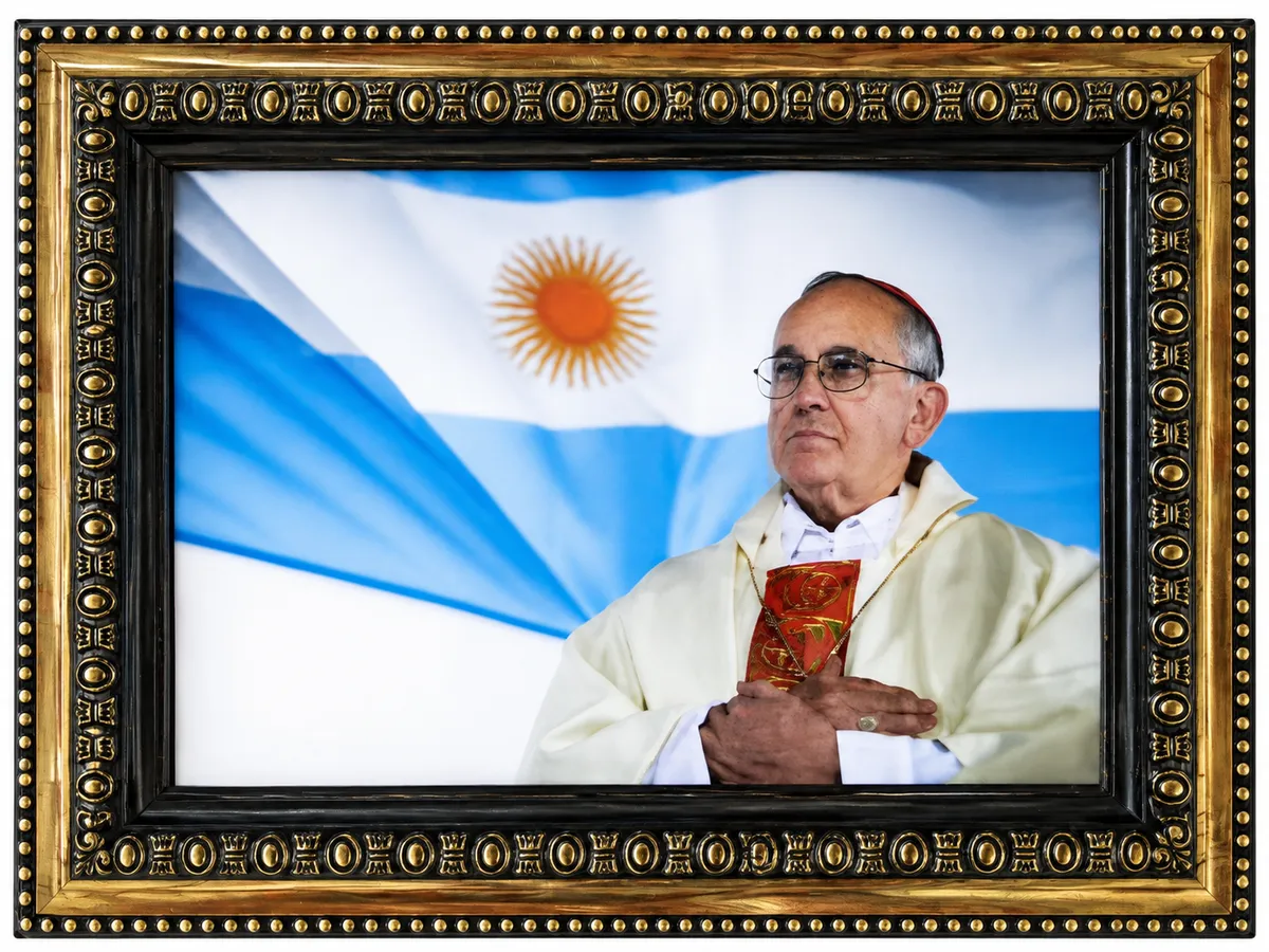 cuadro papa francisco lenticular