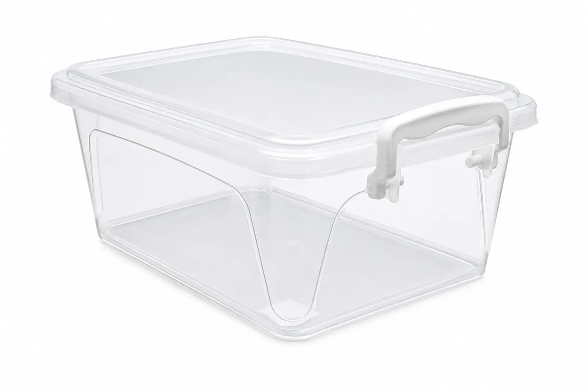 hermetico 3 litros rectangular con tapa con traba DIF PLAS