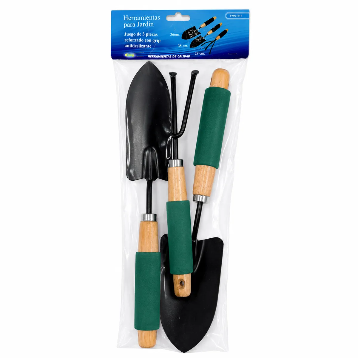 JUEGO DE ESCARDILLO Y 2 PALAS JARDIN