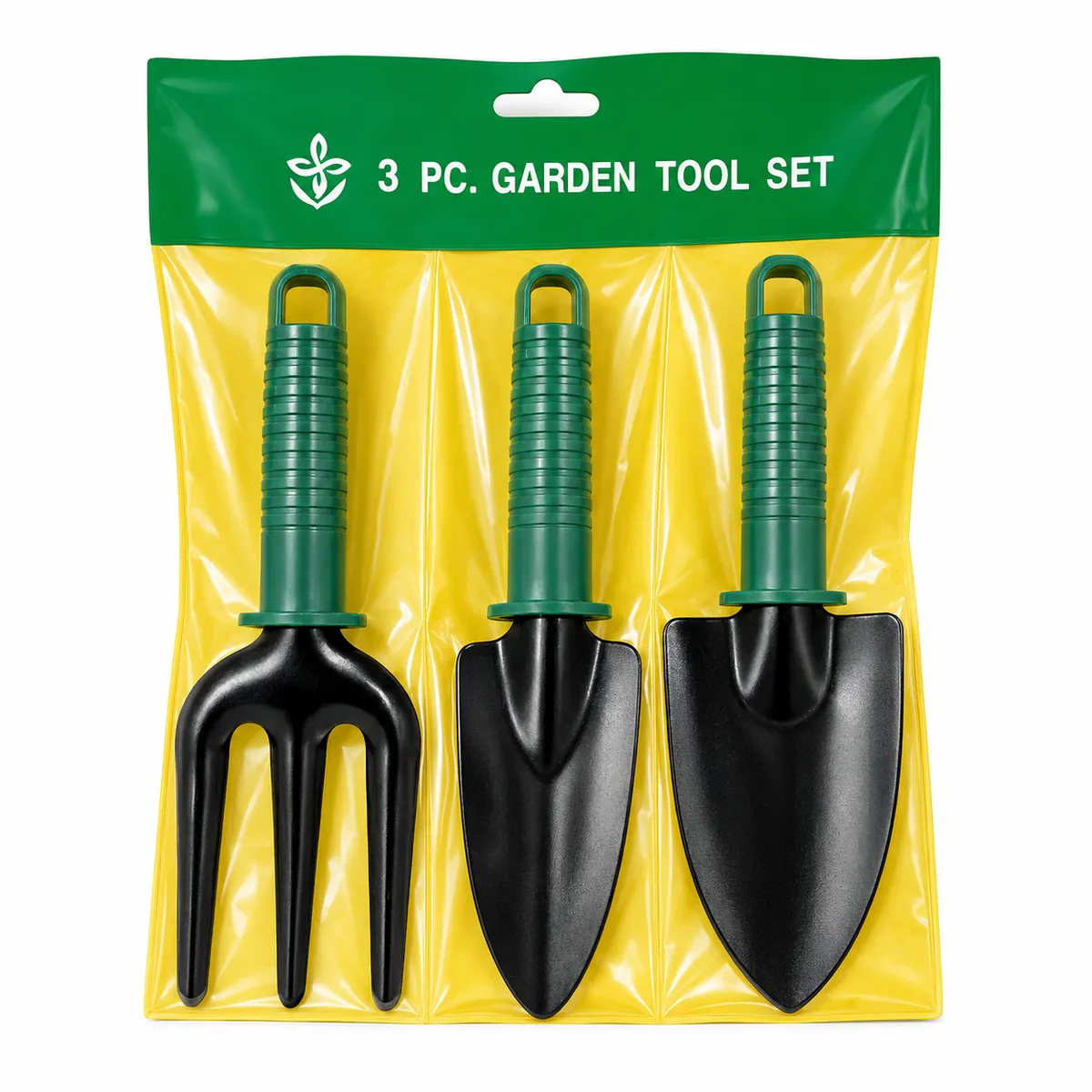 set escardillo y 2 palas con mango plastico jardineria