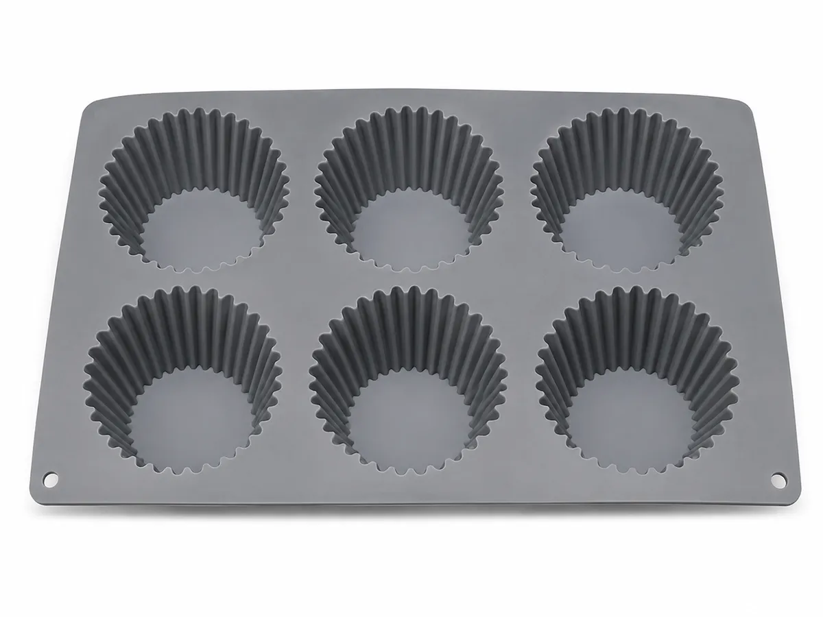 MOLDE SILICONA TARTELETA MUFFIN X 6 UNIDADES