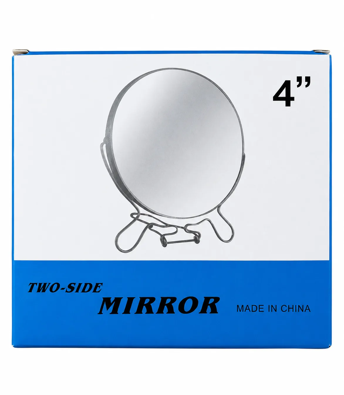 Espejo de Mesa Doble Con Aumento Base Acero Redondo 15 Cm