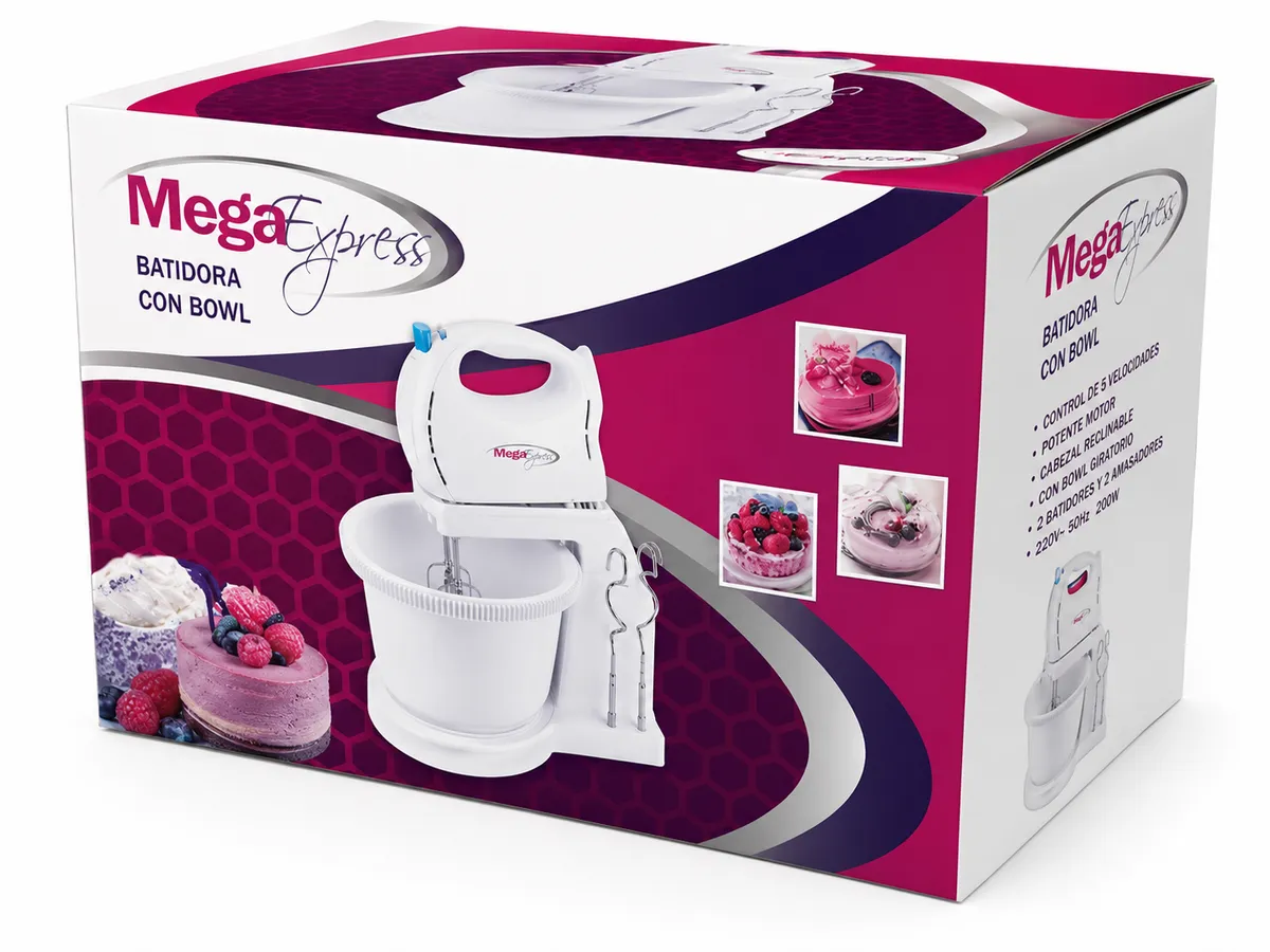 batidora con bowl mega express