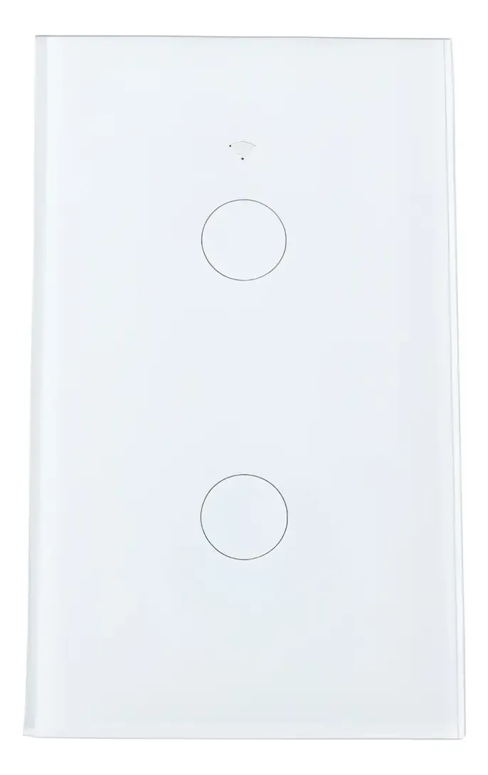 Interruptor Inteligente Wifi Onica 2 Canales Vidrio Alexa Google COLO BLANCO