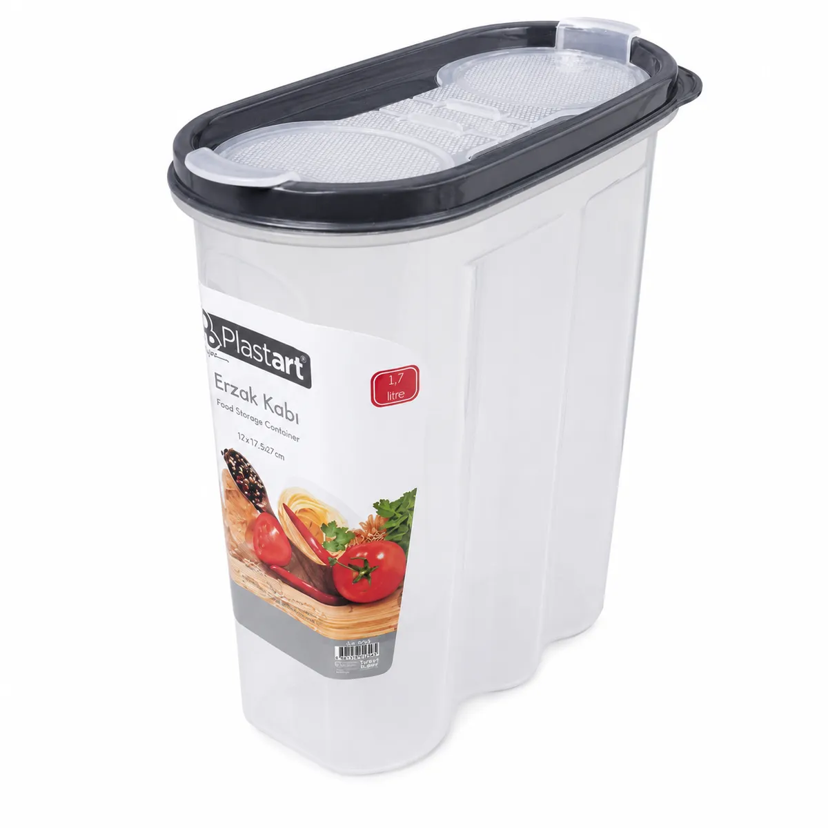 tarro contenedor con tapa dispensadora 1,7 litros