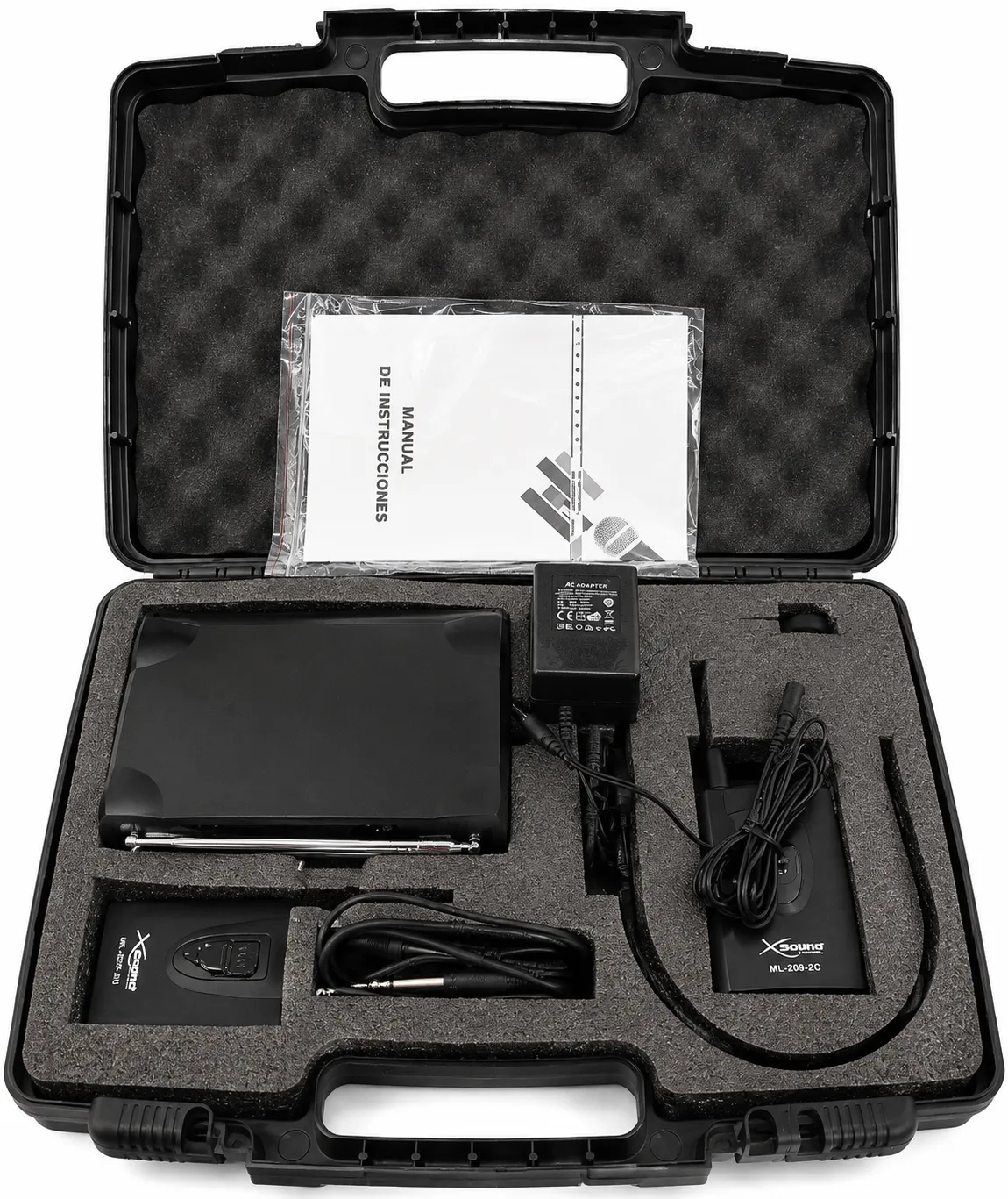 🎤 Micrófono Inalámbrico tipo vincha x 2 VHF XSound ML-209-2C - imagen 2
