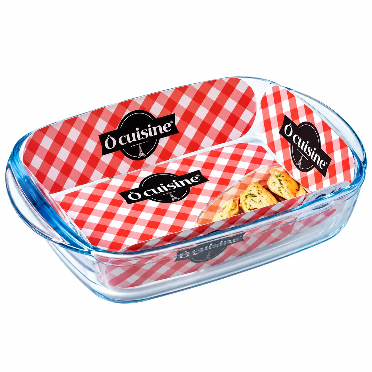 Fuente rectangular 35 x 22 x 5 cm Cuisine Vidrio Templado Para Horno