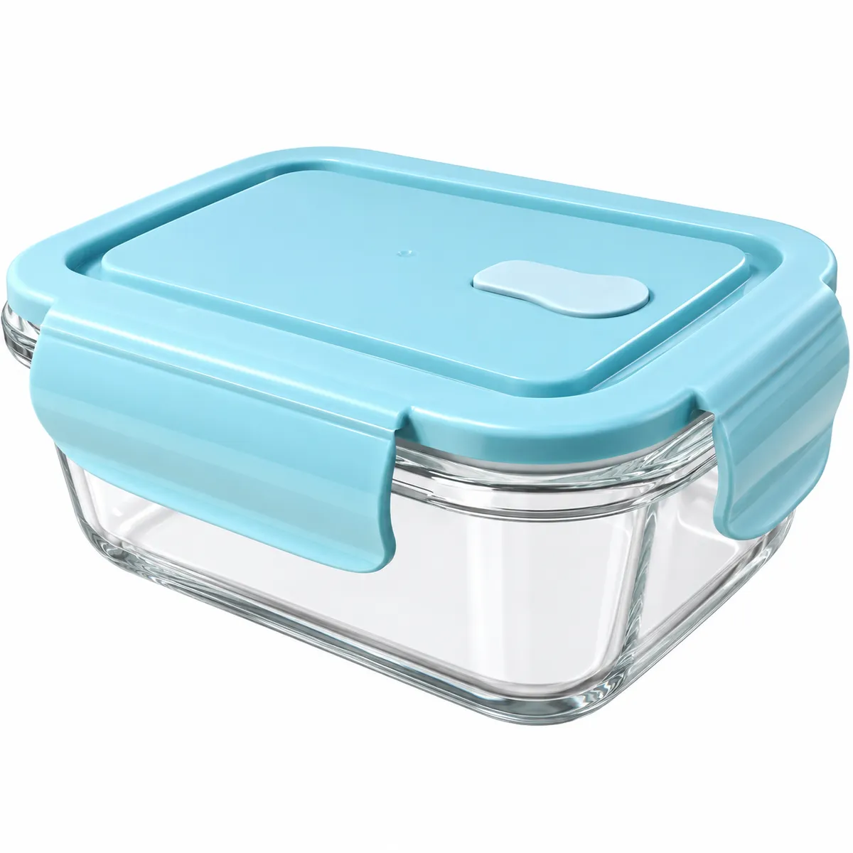 hermetico de vidrio 15 cm con tapa plastica