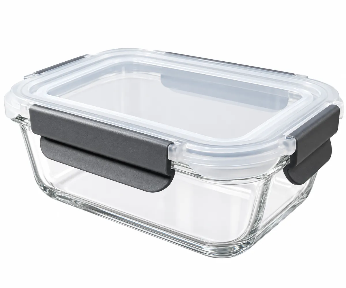 hermetico de vidrio rectangular 18 x 13