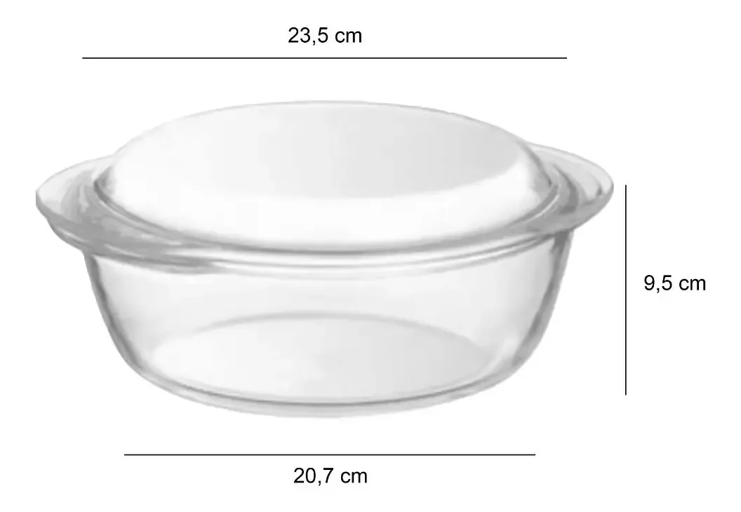 cacerola vidrio hudson 24 x 21 x 10