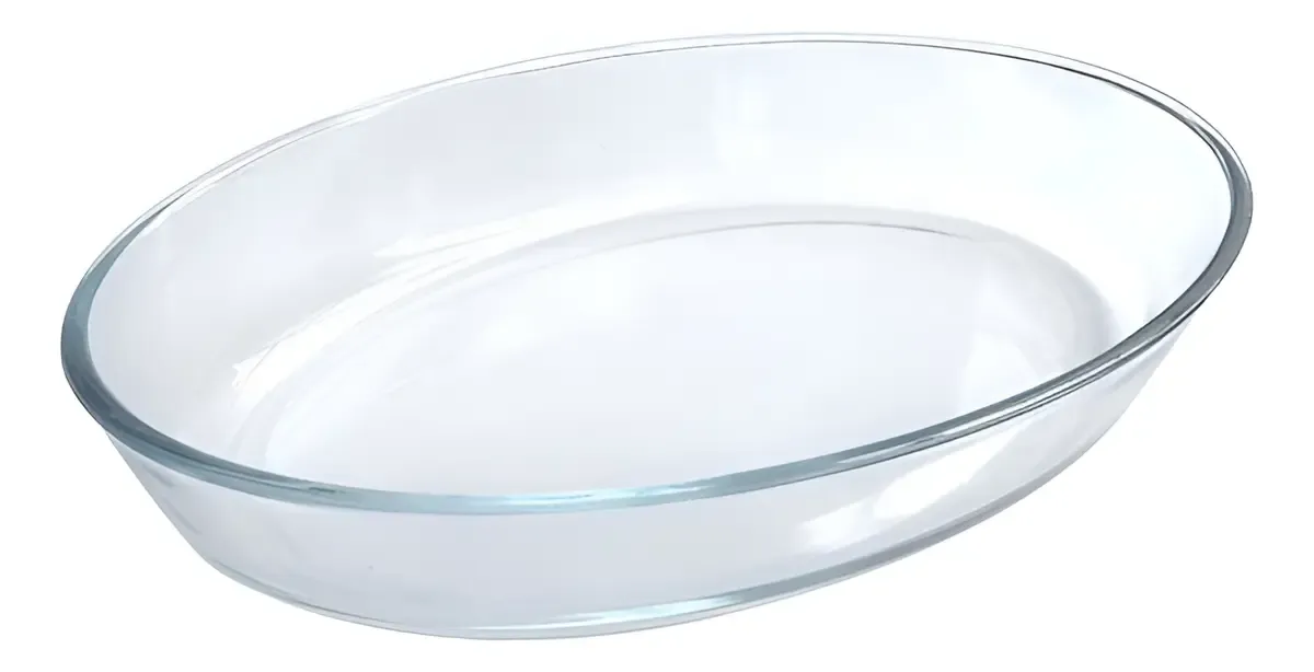 Fuente Ovalada De Vidrio Templado Hudson 39x27 Cm - 4 Lts