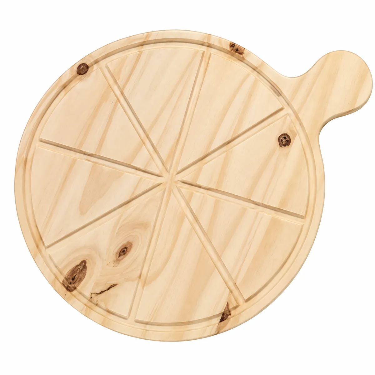 tabla redonda para pizza calada