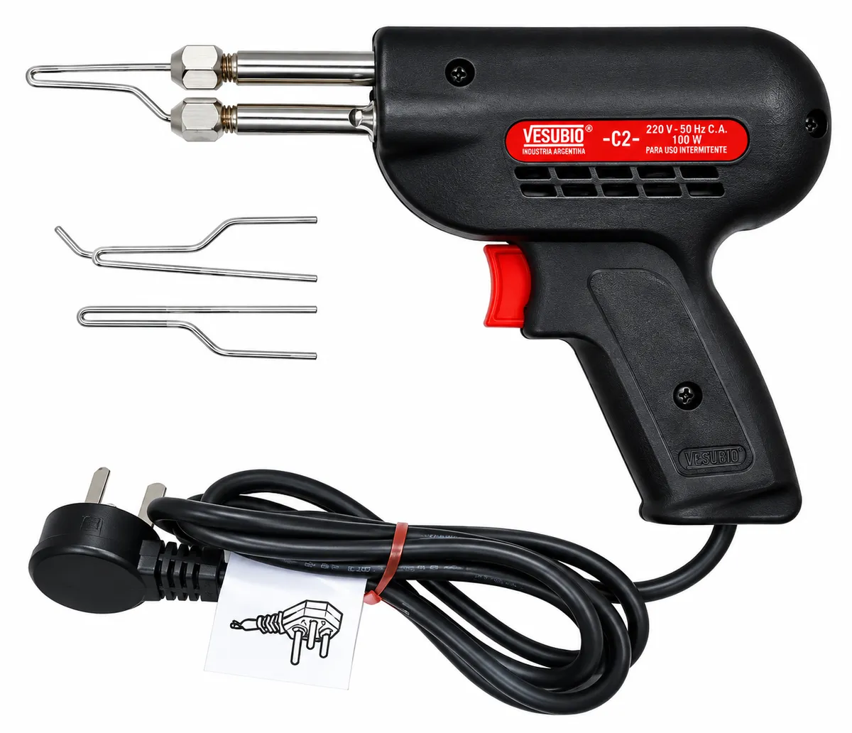 soldador de estaño vesubio C2 100w profesional