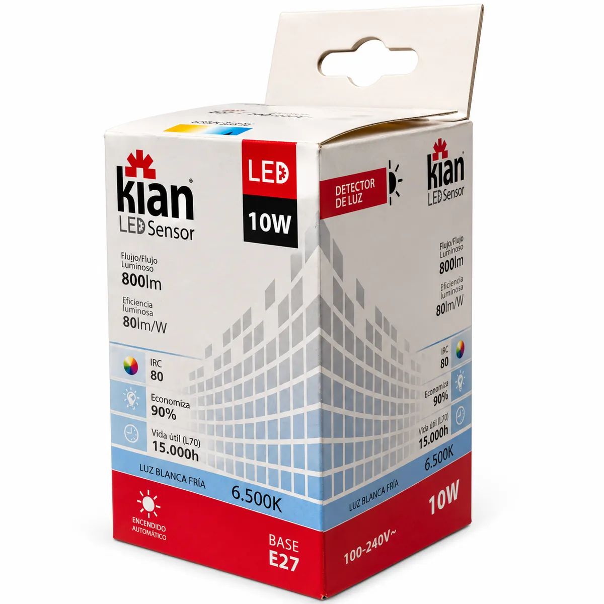 LAMPARA LED A-60 10 WATTS FOTOCELULA `KIAN`