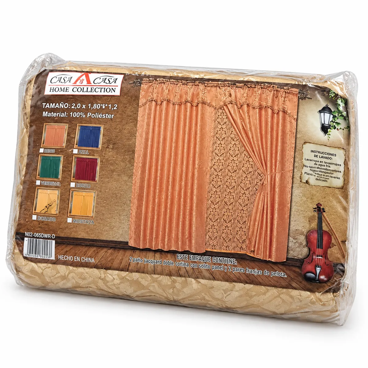 CORTINA AMARILLO DORADO 152 X 230 CALIDAD!!!