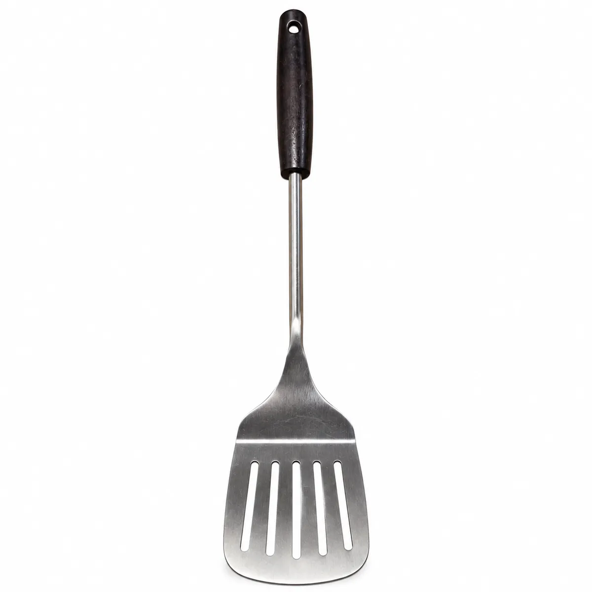 ESPATULA CALADA ACERO INOX CON MANGO DE MADERA