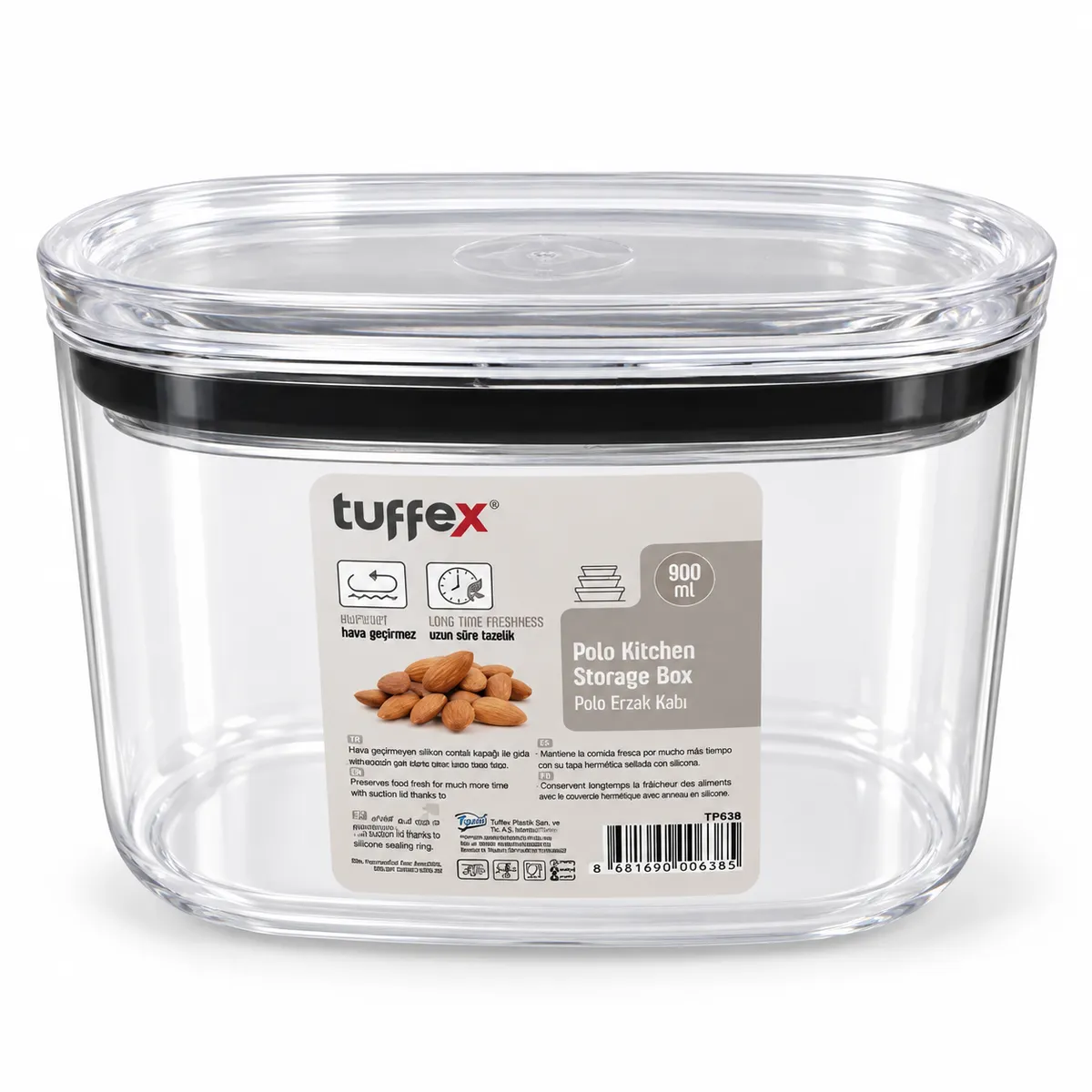 CONTENEDOR CON TAPA OVAL ACRILICO