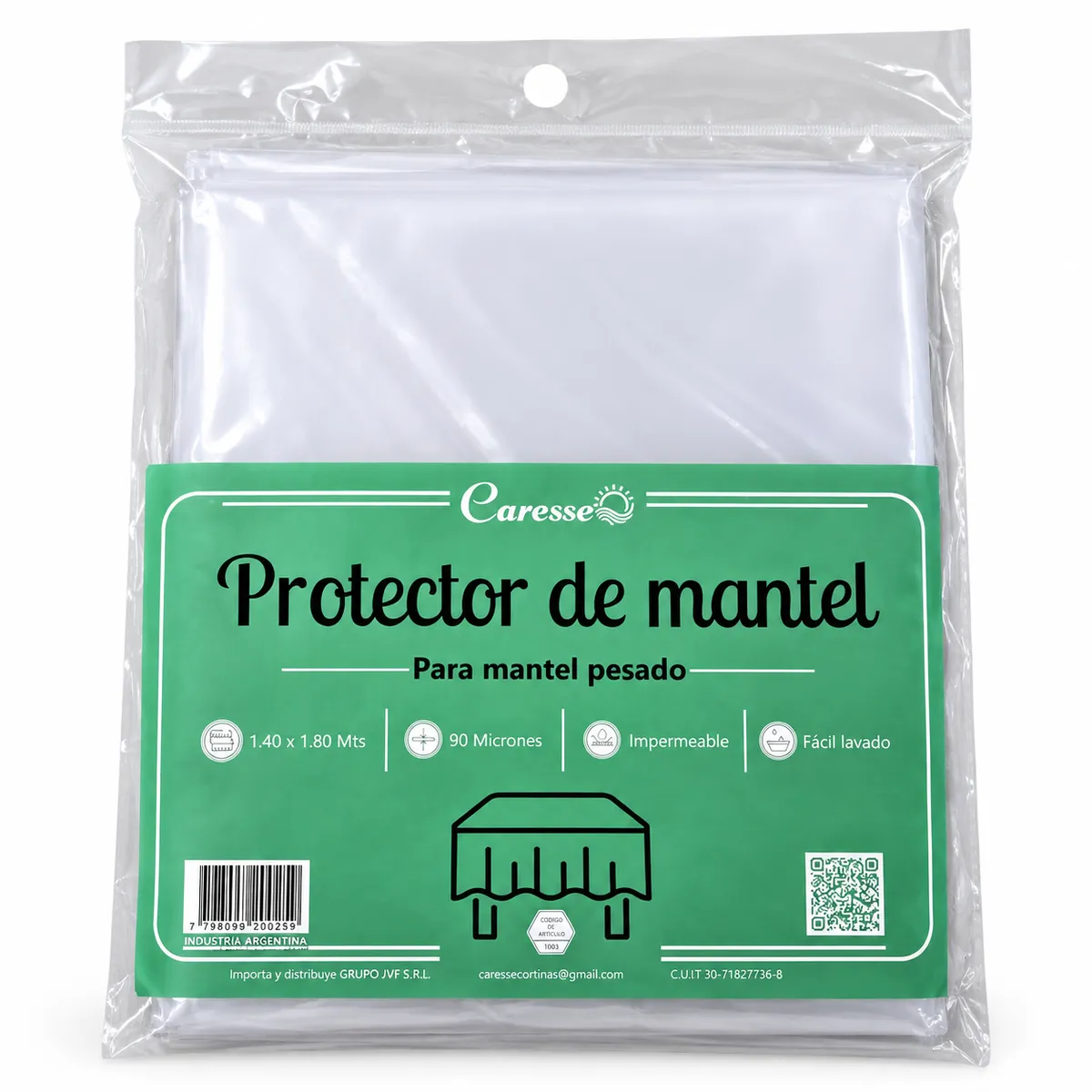 PROTECTOR DE MANTEL 140X180 90 MICRONES