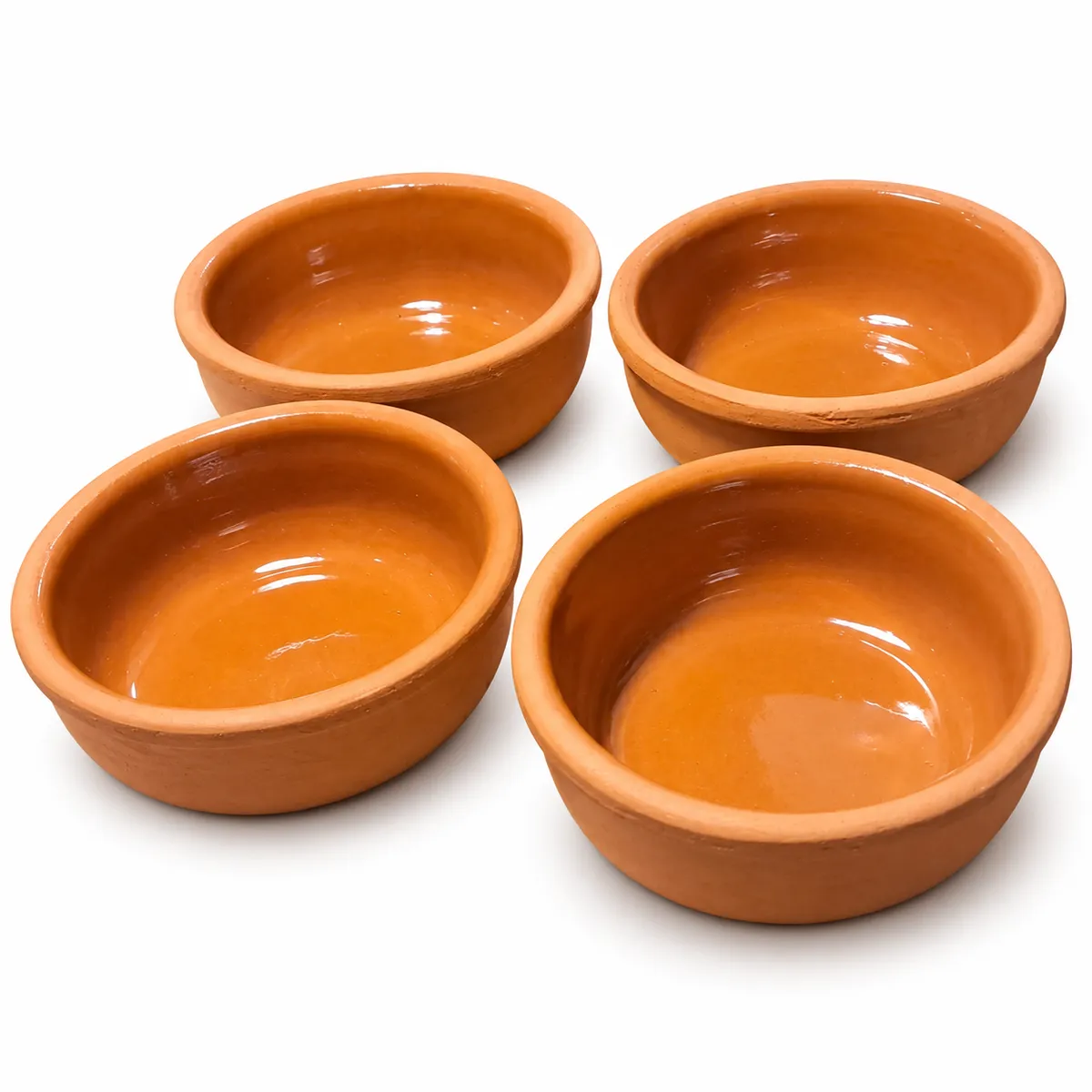 SET X 4 BOWLS CAZUELAS TERRACOTA